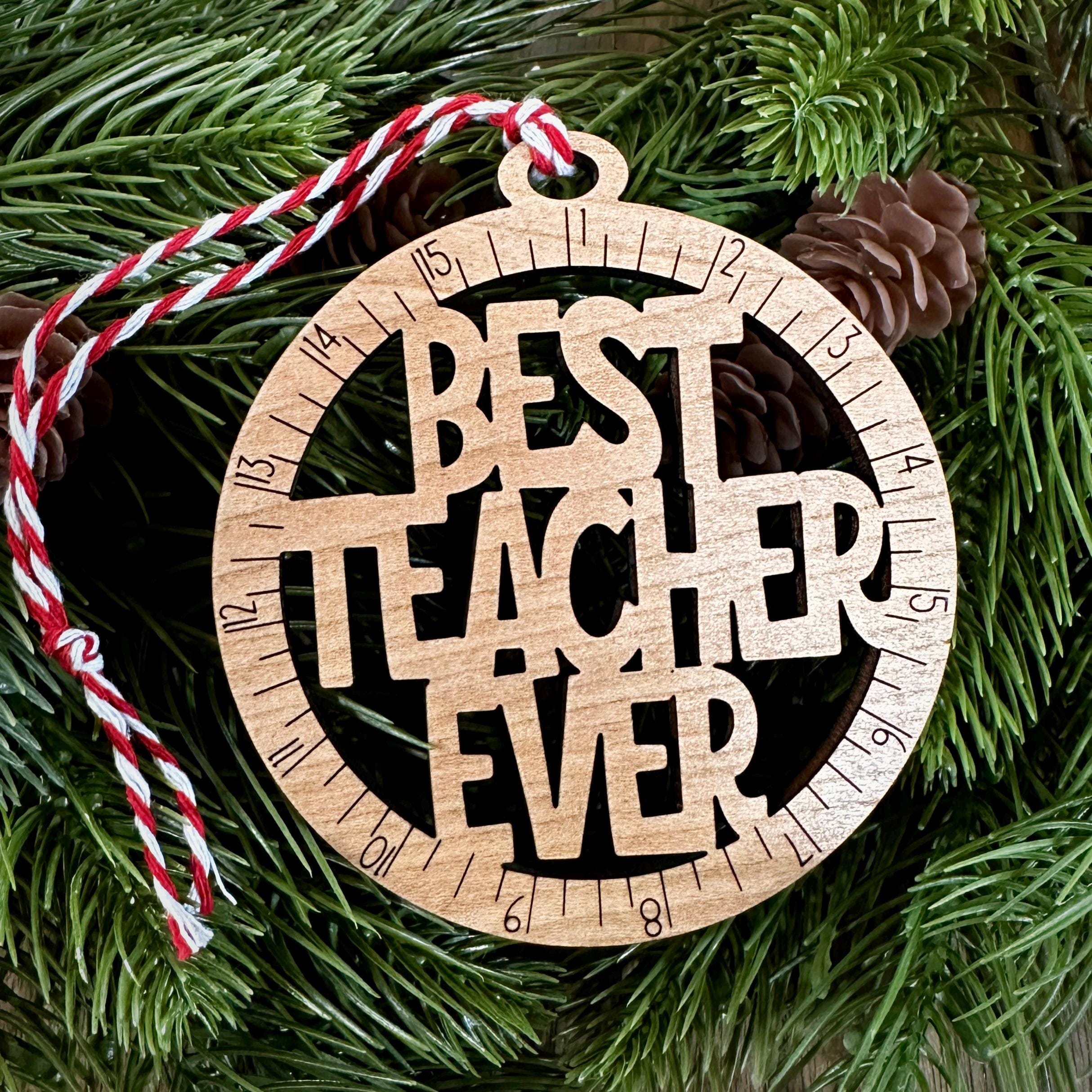 Best Teacher Ornament | Teacher Ornament | Apple Ornament...