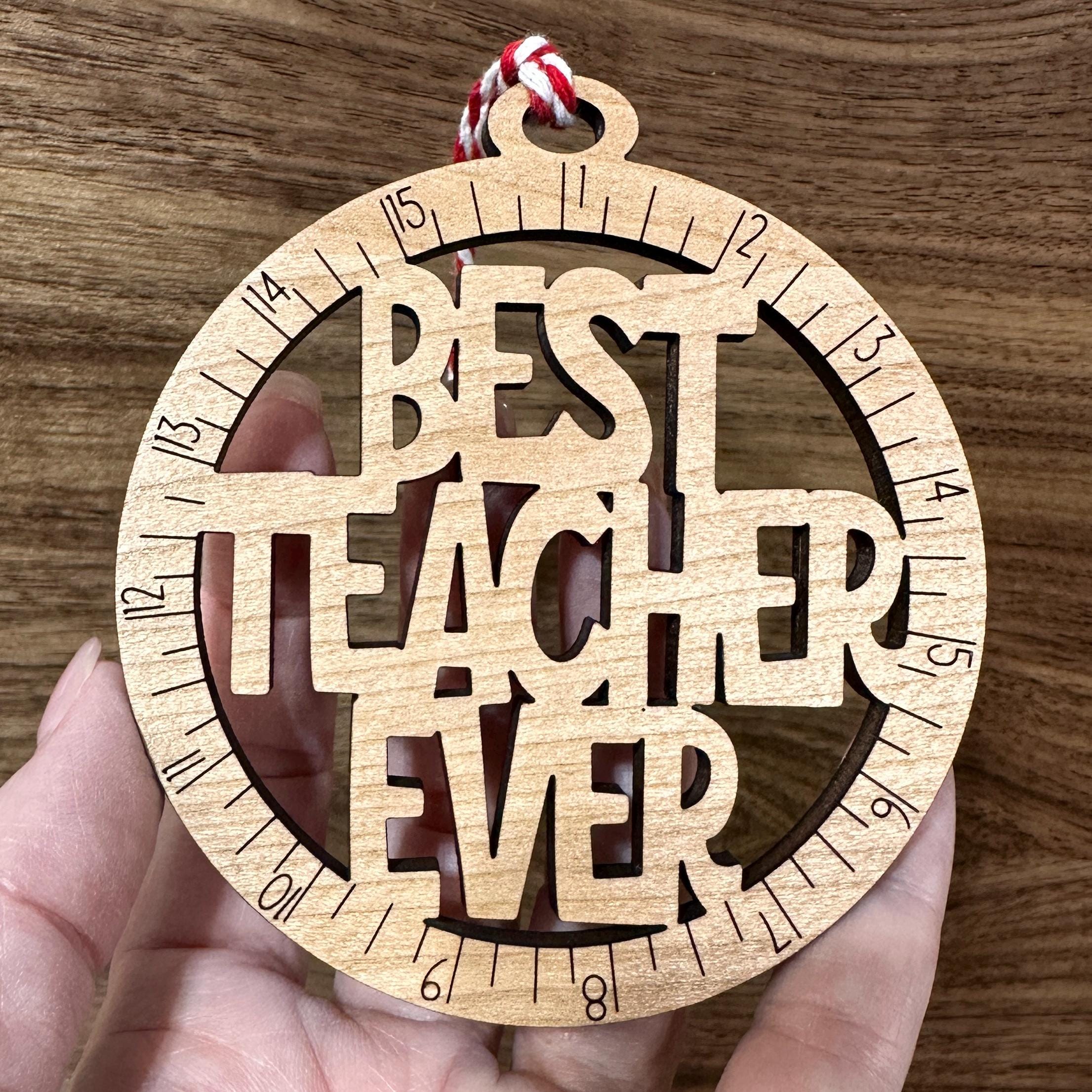 Best Teacher Ornament view 2