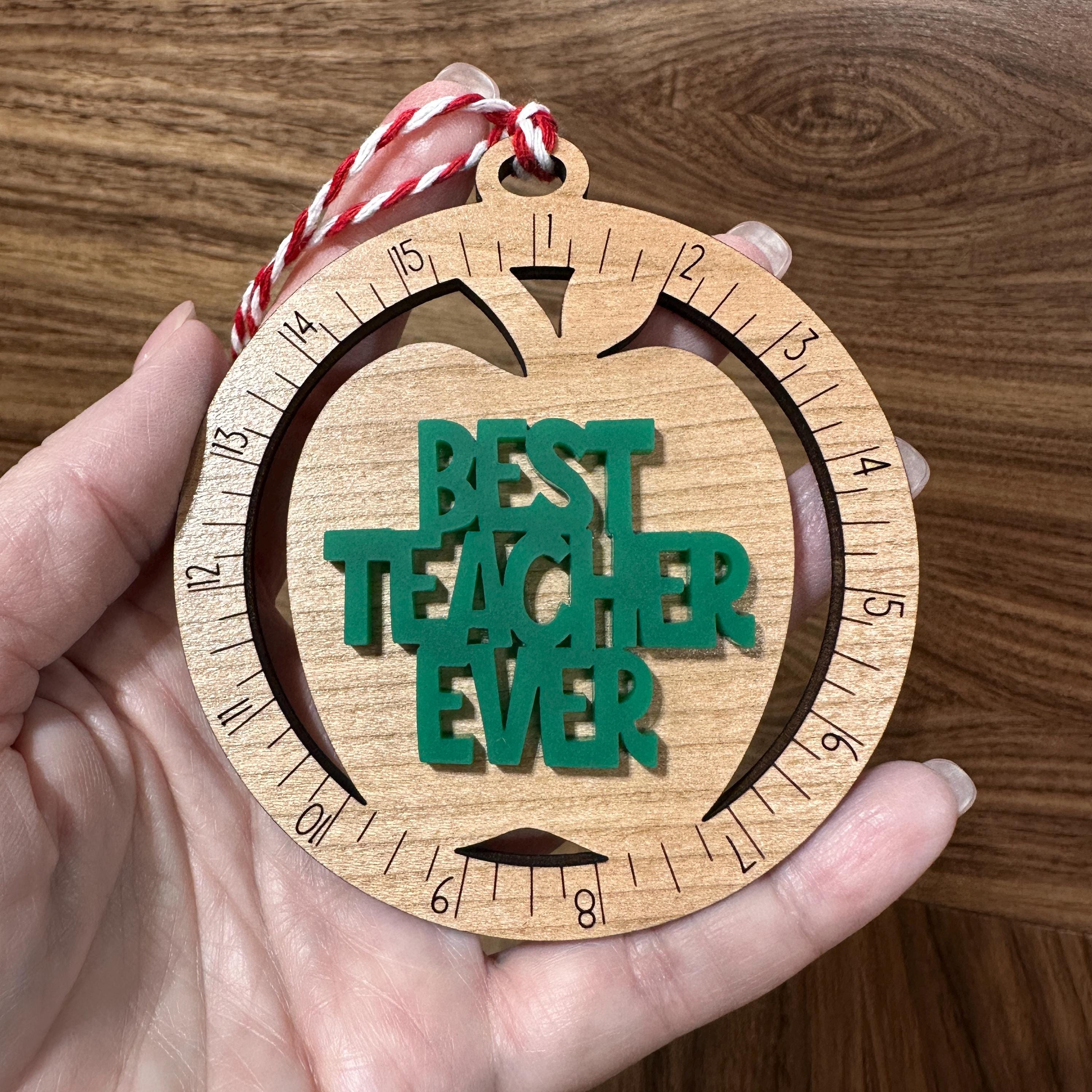 Best Teacher Ornament view 2