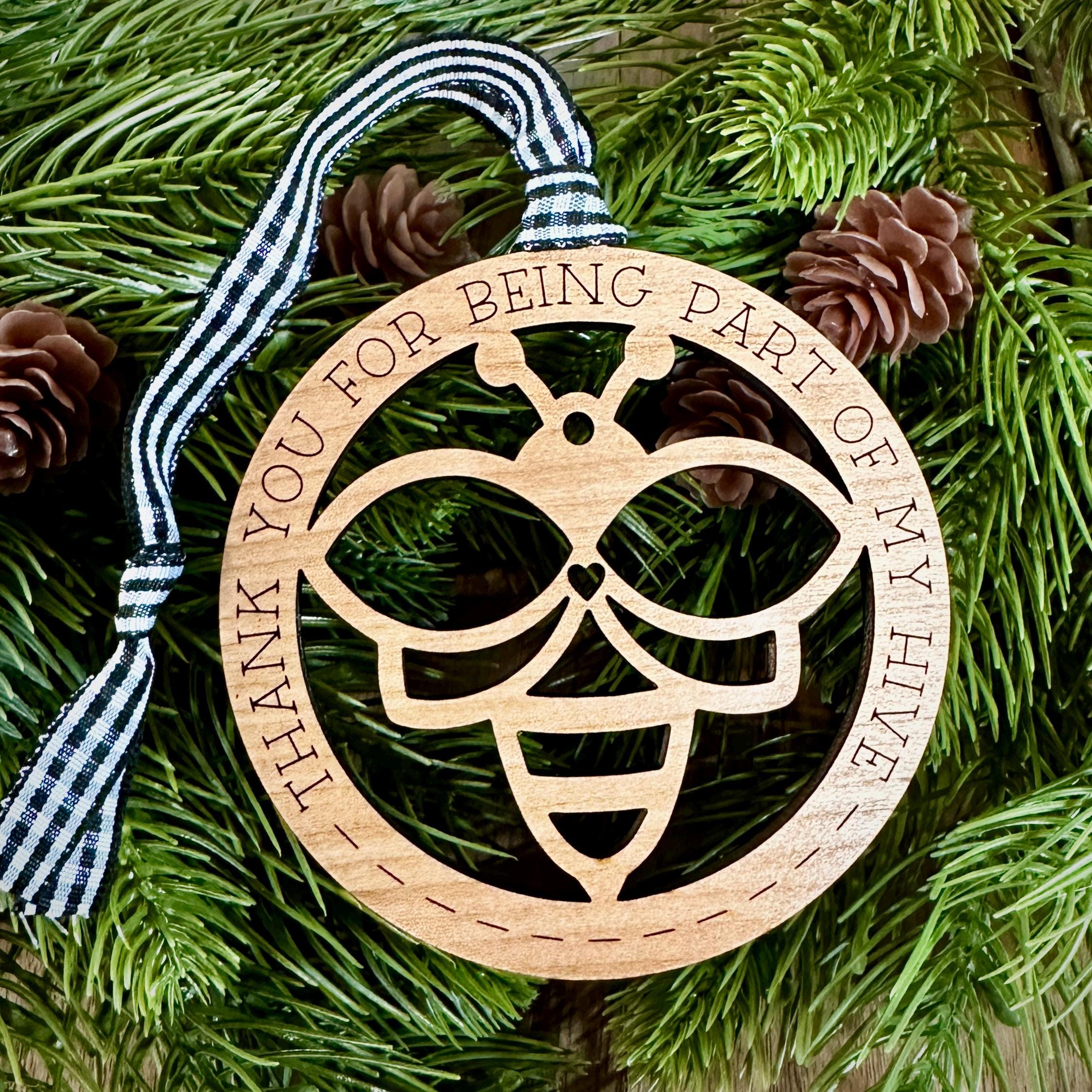 Bee Ornament | Bee Christmas Ornament | Bee Hive Ornament...