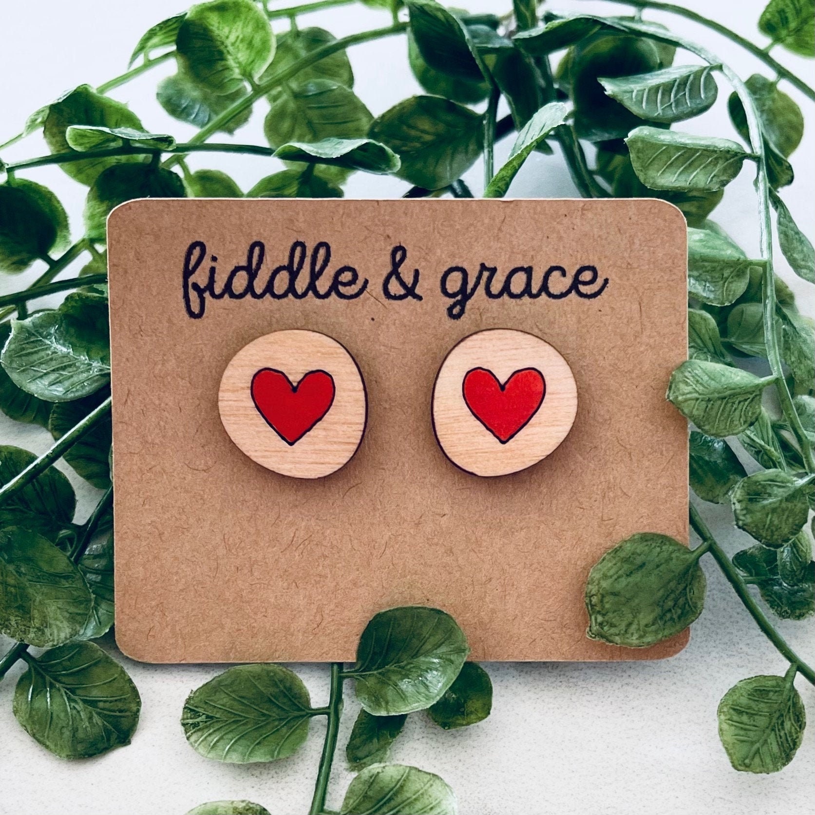 Valentine's Day Earrings | Earrings | Wood Earrings