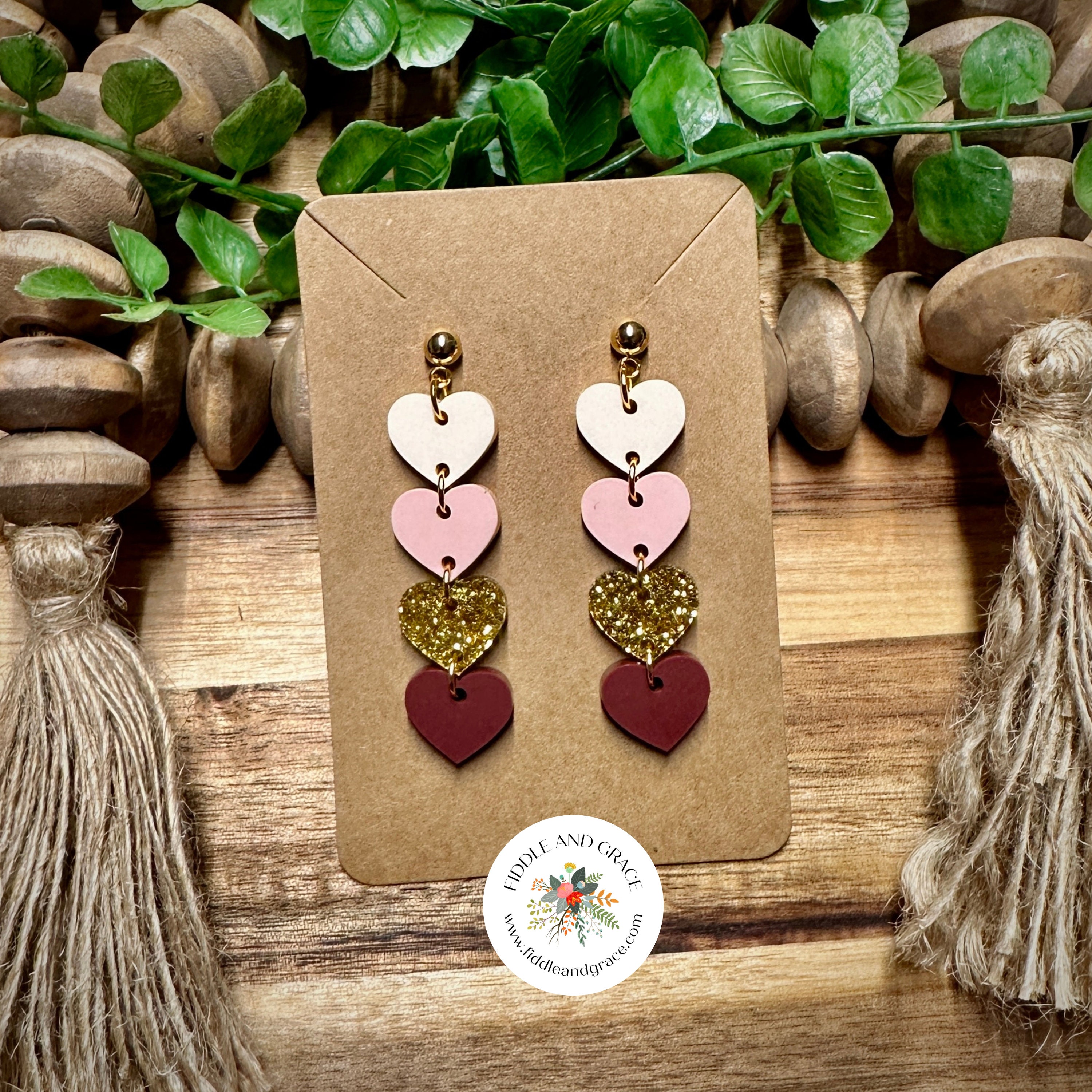Valentines Day Earrings | Heart Earrings | Valentine's Da...