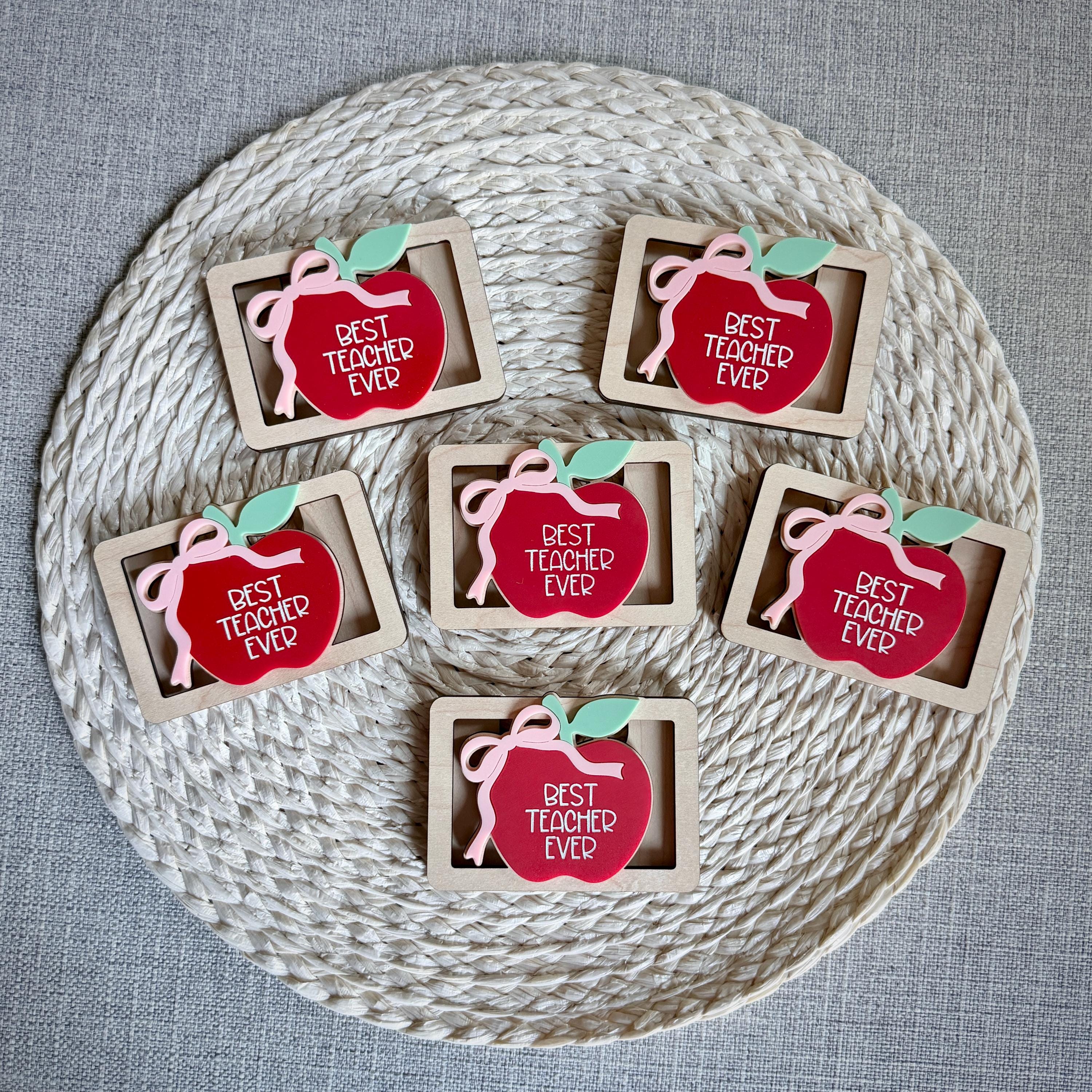 Teacher Gift Card Holder Apple Best Teacher Ever view 2