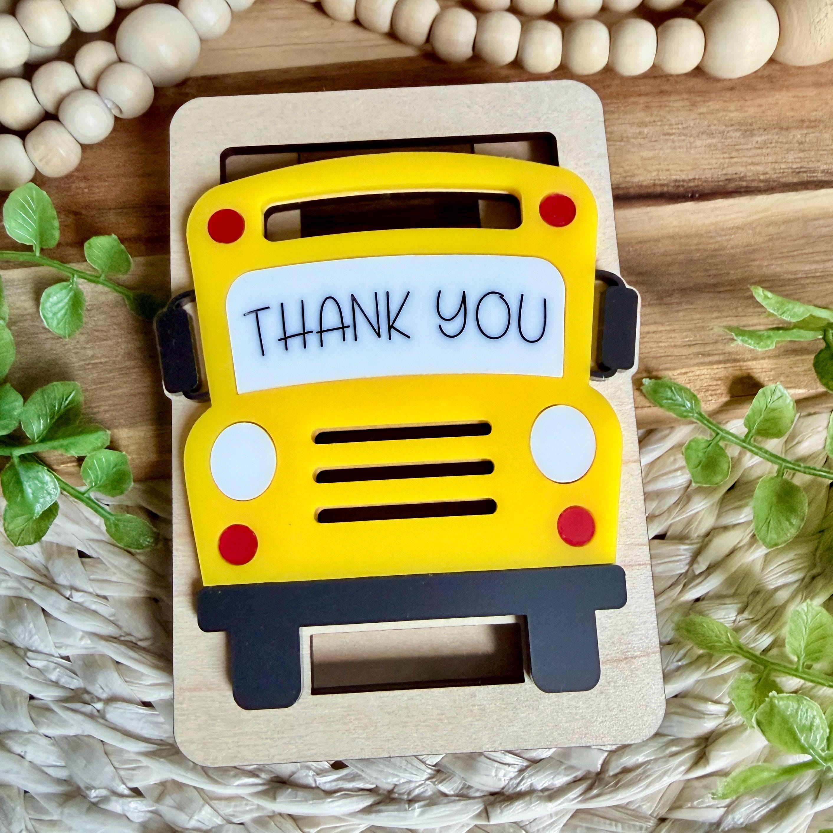 Teacher Gift Card Holder School Bus Thank You