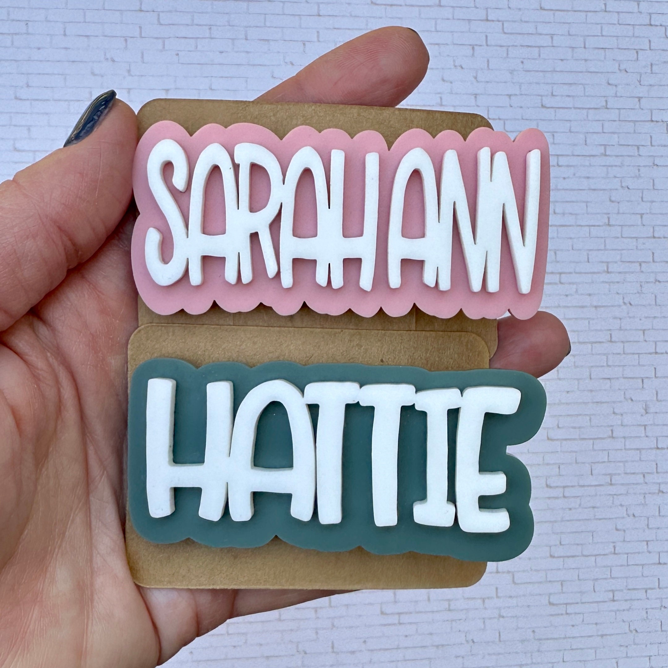 Personalized Name Hair Clip: Acrylic Alligator Clip Barrette view 2