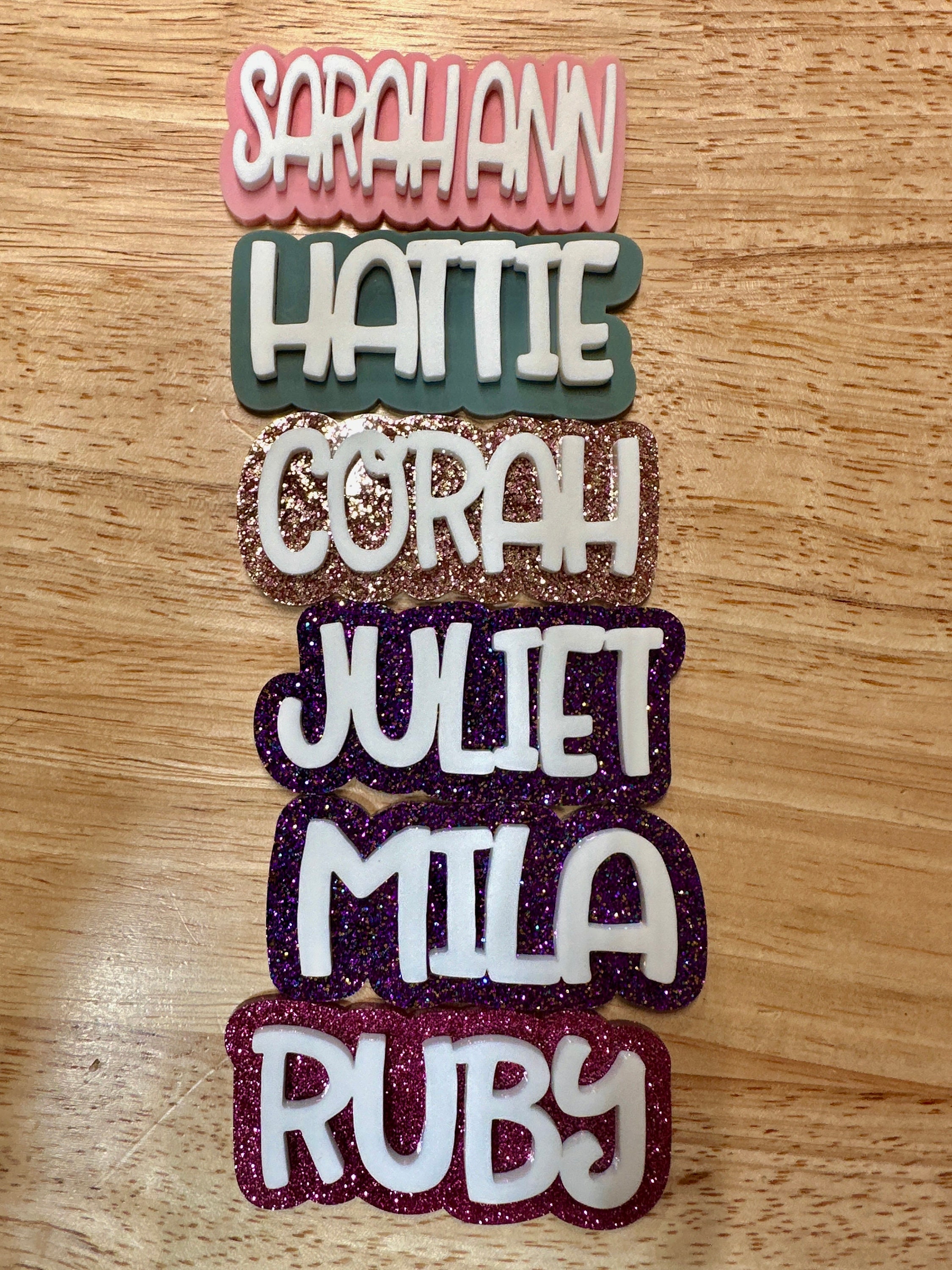 Personalized Name Hair Clip: Acrylic Alligator Clip Barrette view 4