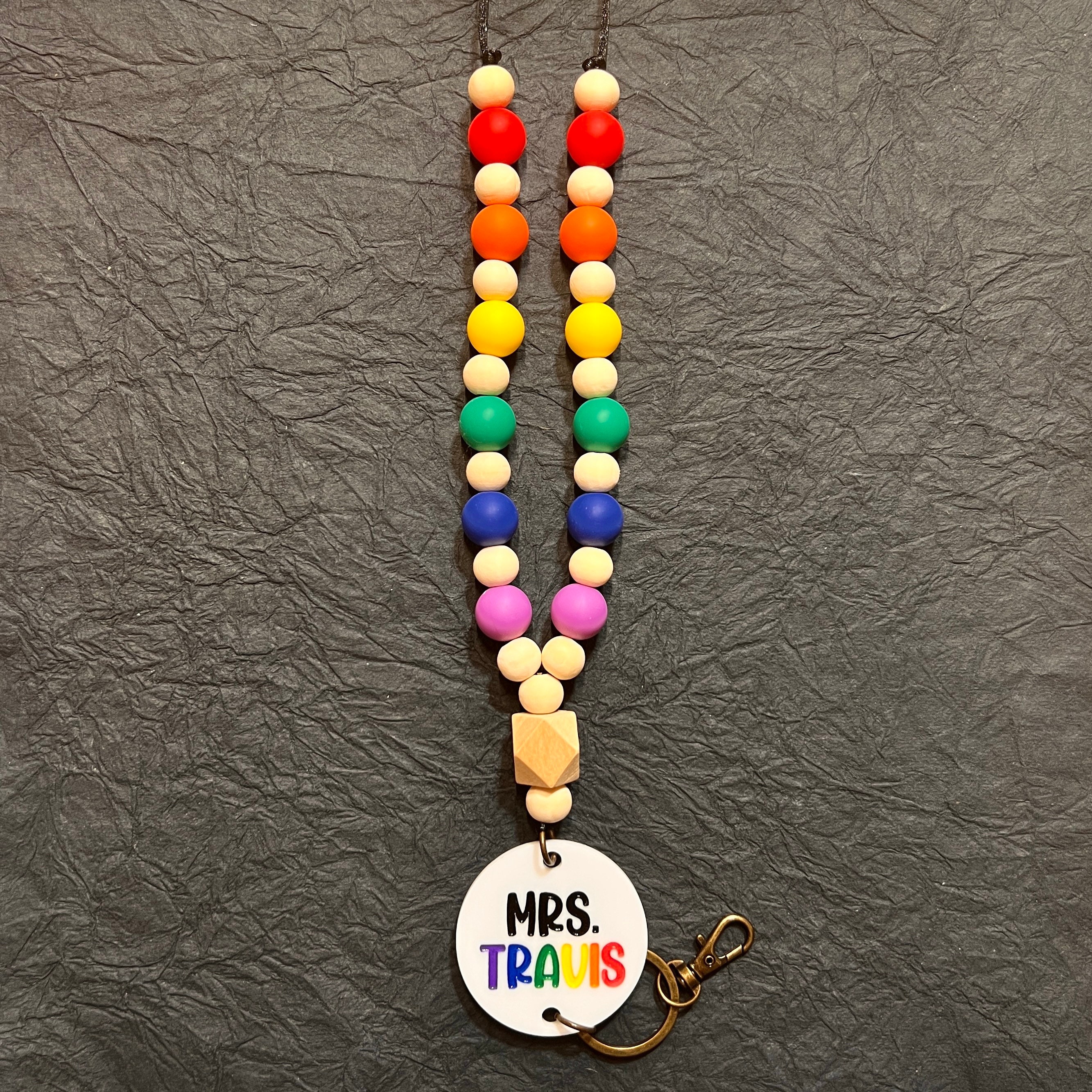 Wood Bead Lanyard view 2