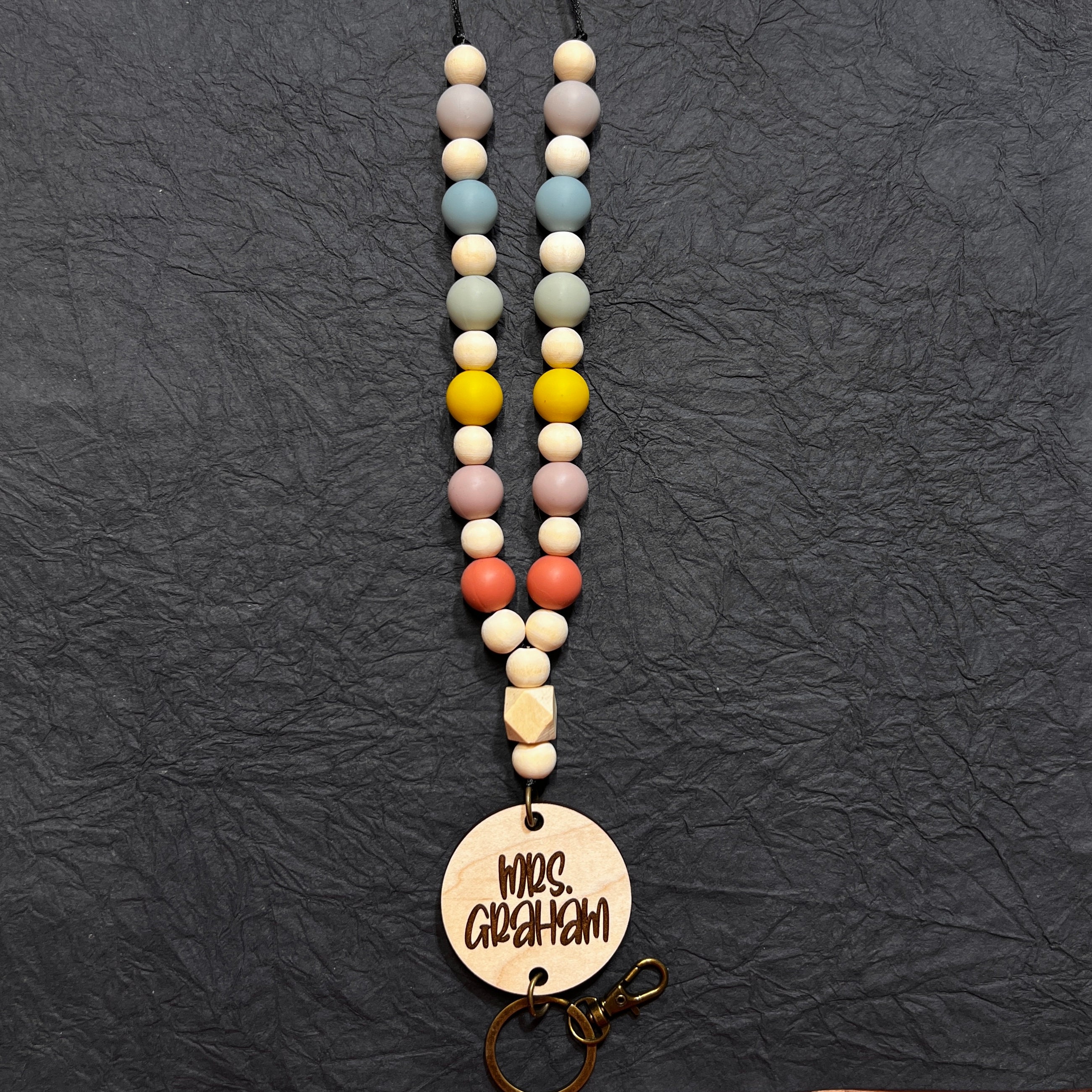 Wood Bead Lanyard view 3