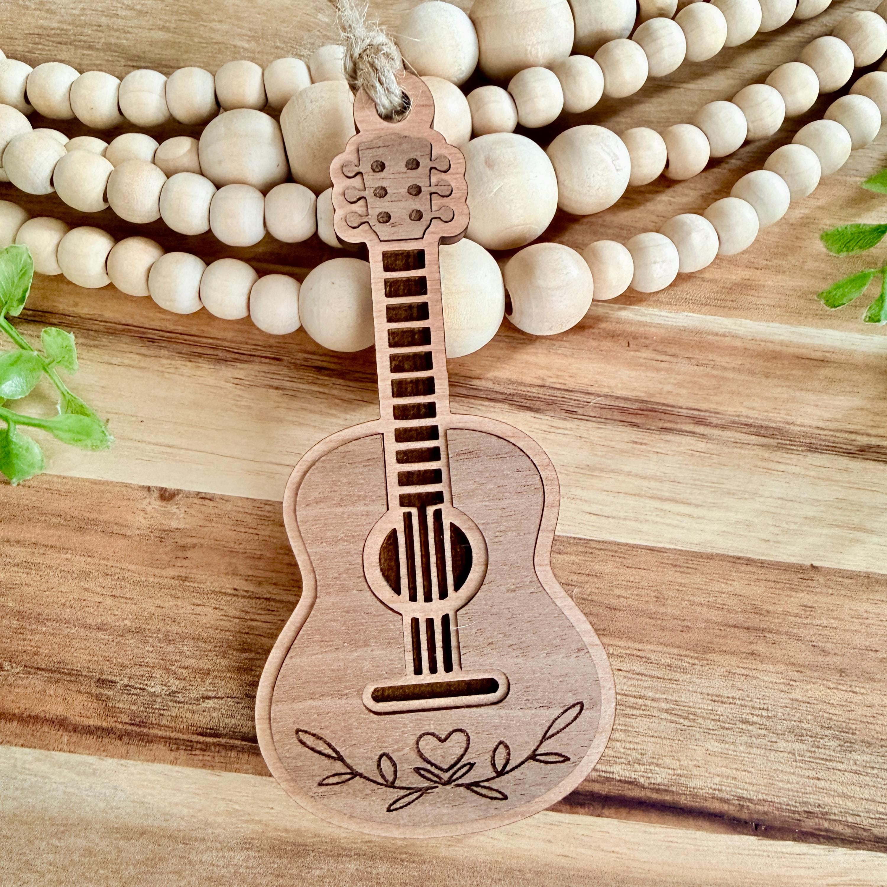 Wooden Acoustic Guitar Ornament view 4