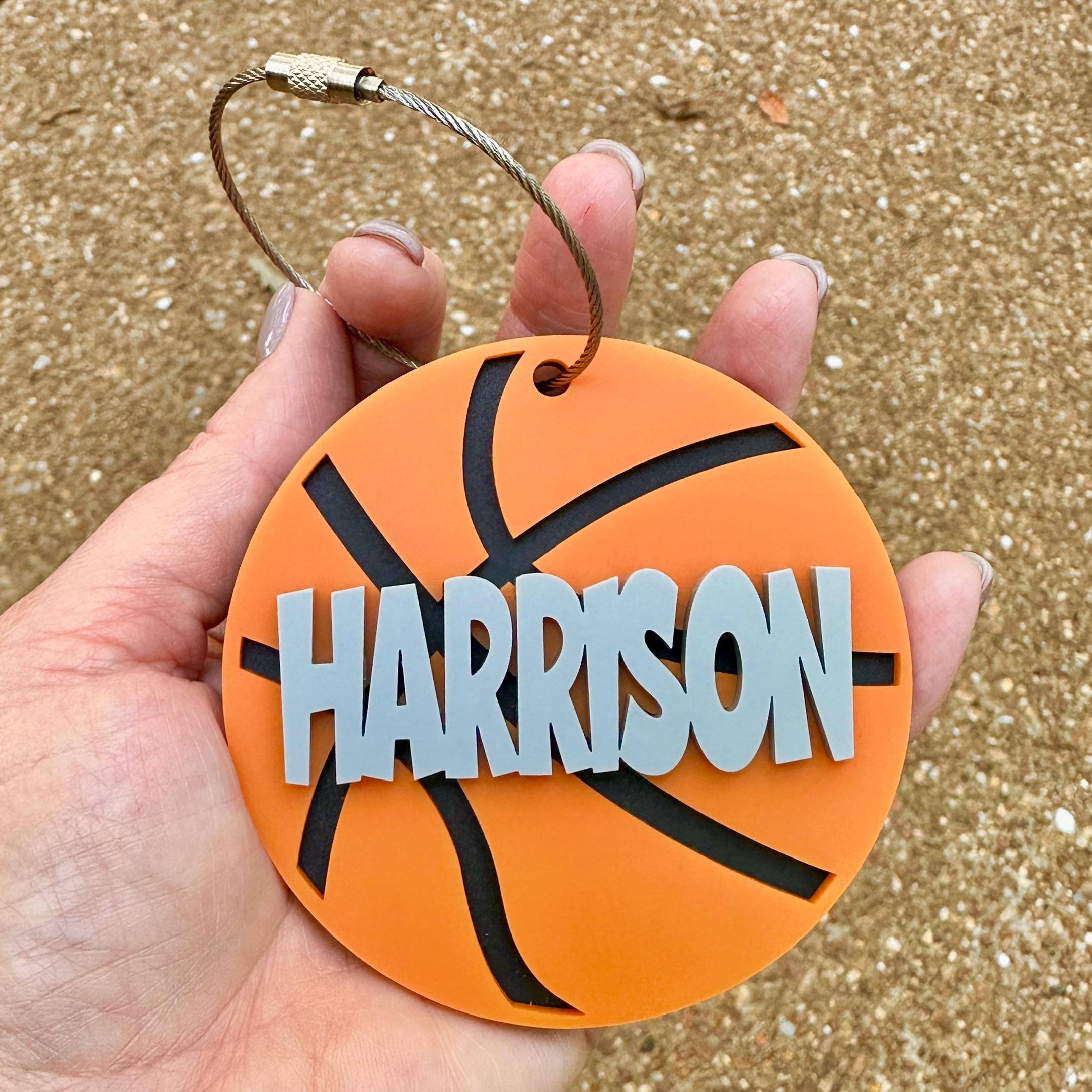 Personalized Basketball Backpack Tag: Matte or...