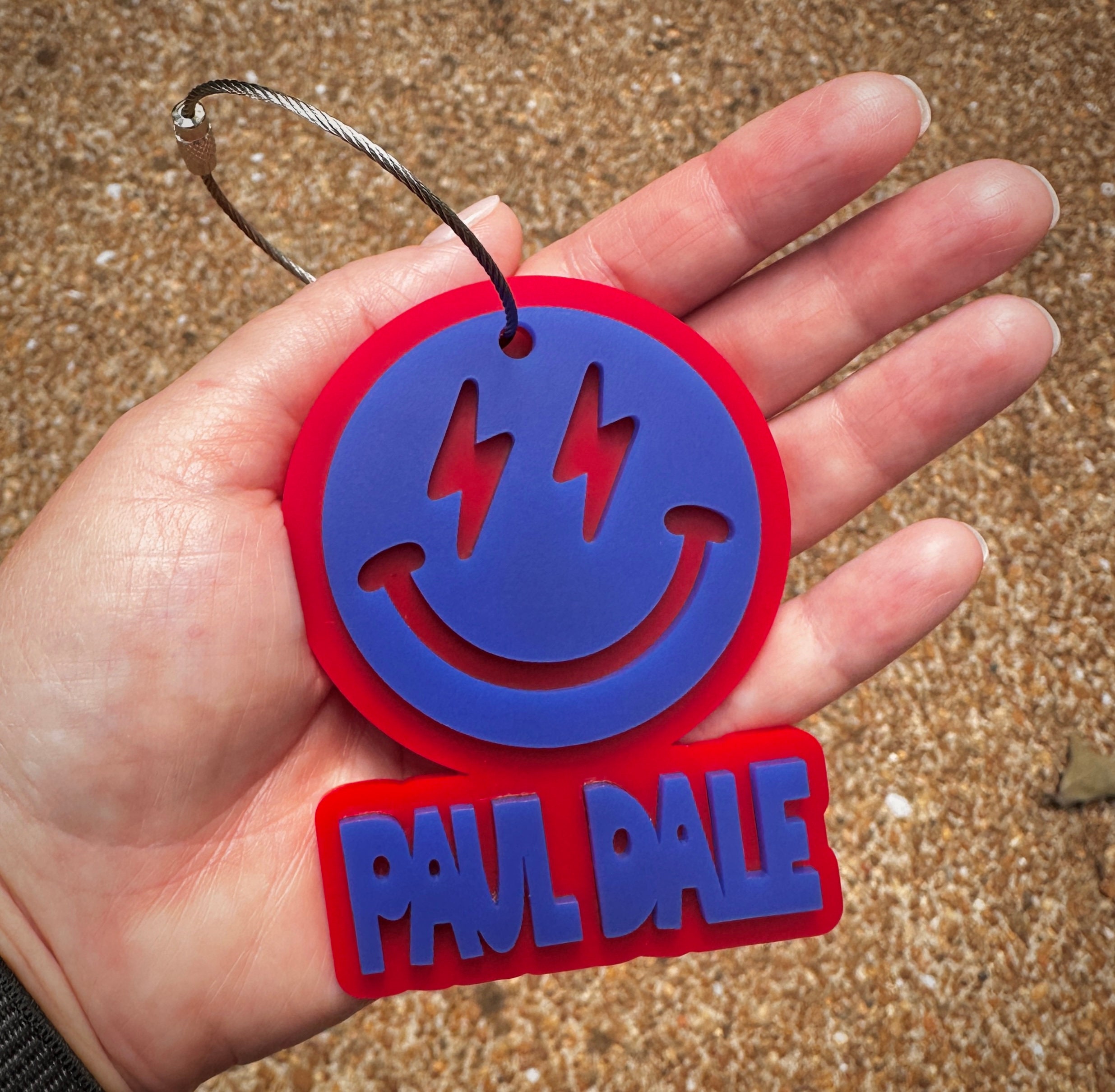 Personalized Acrylic Backpack Tag: Smiley Face...