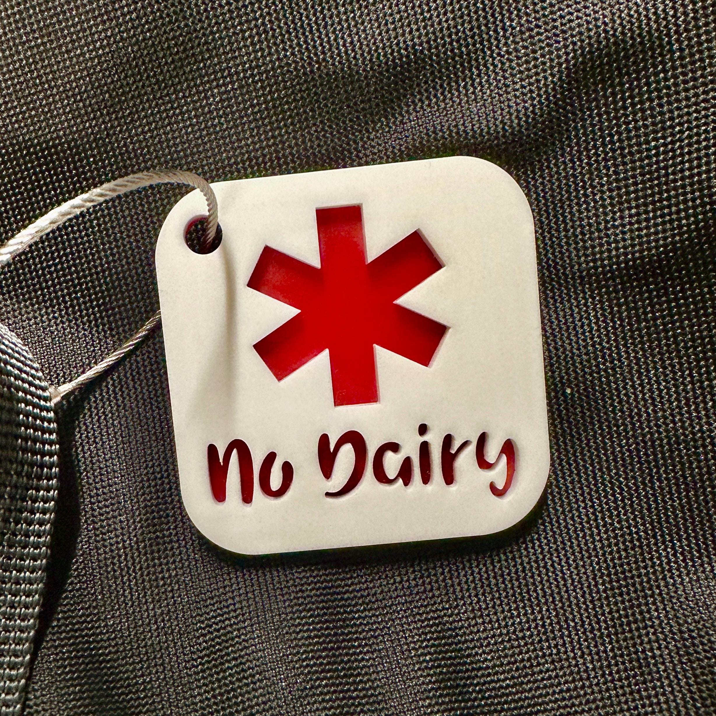 Allergy Alert Acrylic Bag Tag: Medical ID Keychain view 3