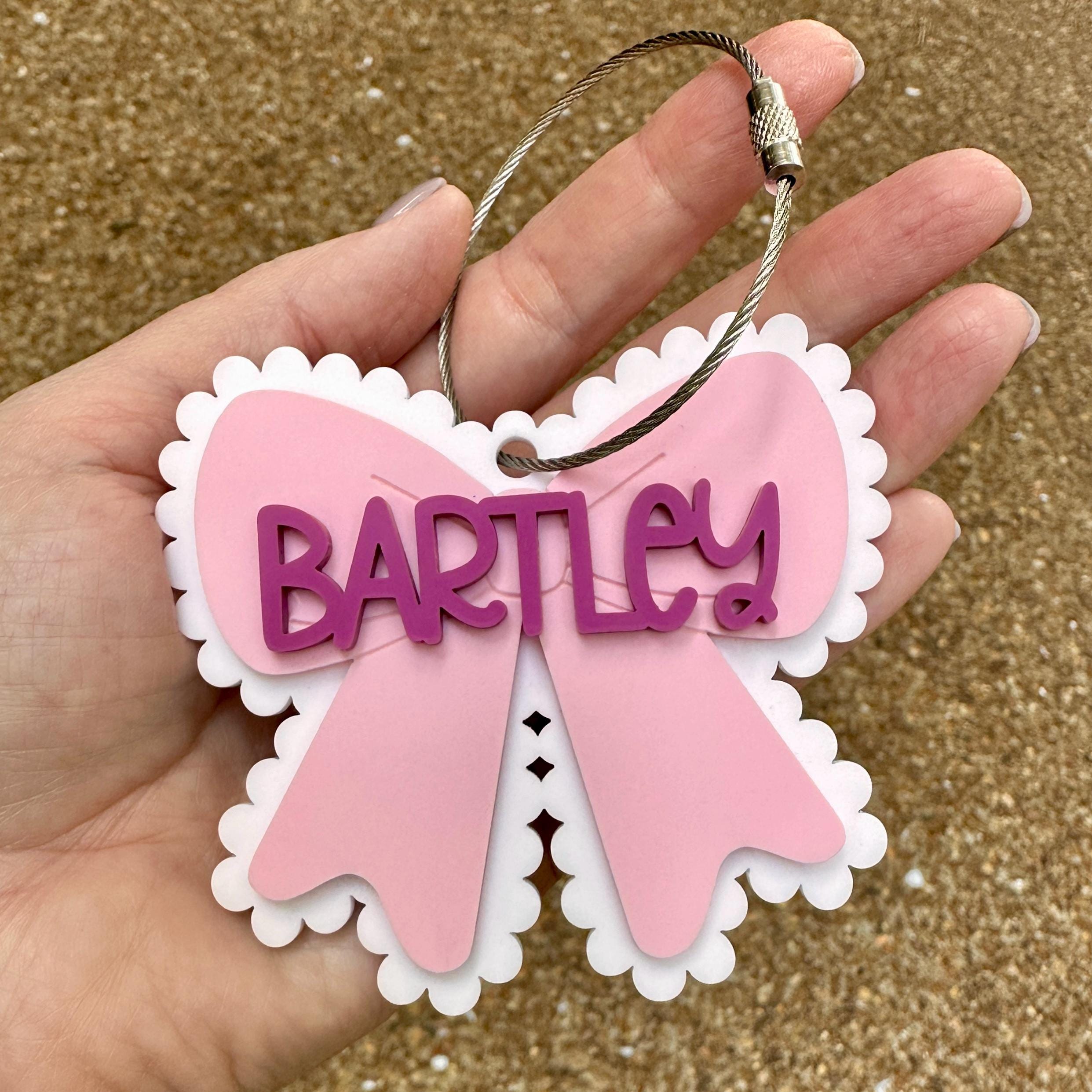 Personalized Acrylic Backpack Tag: Layered Glitter or...