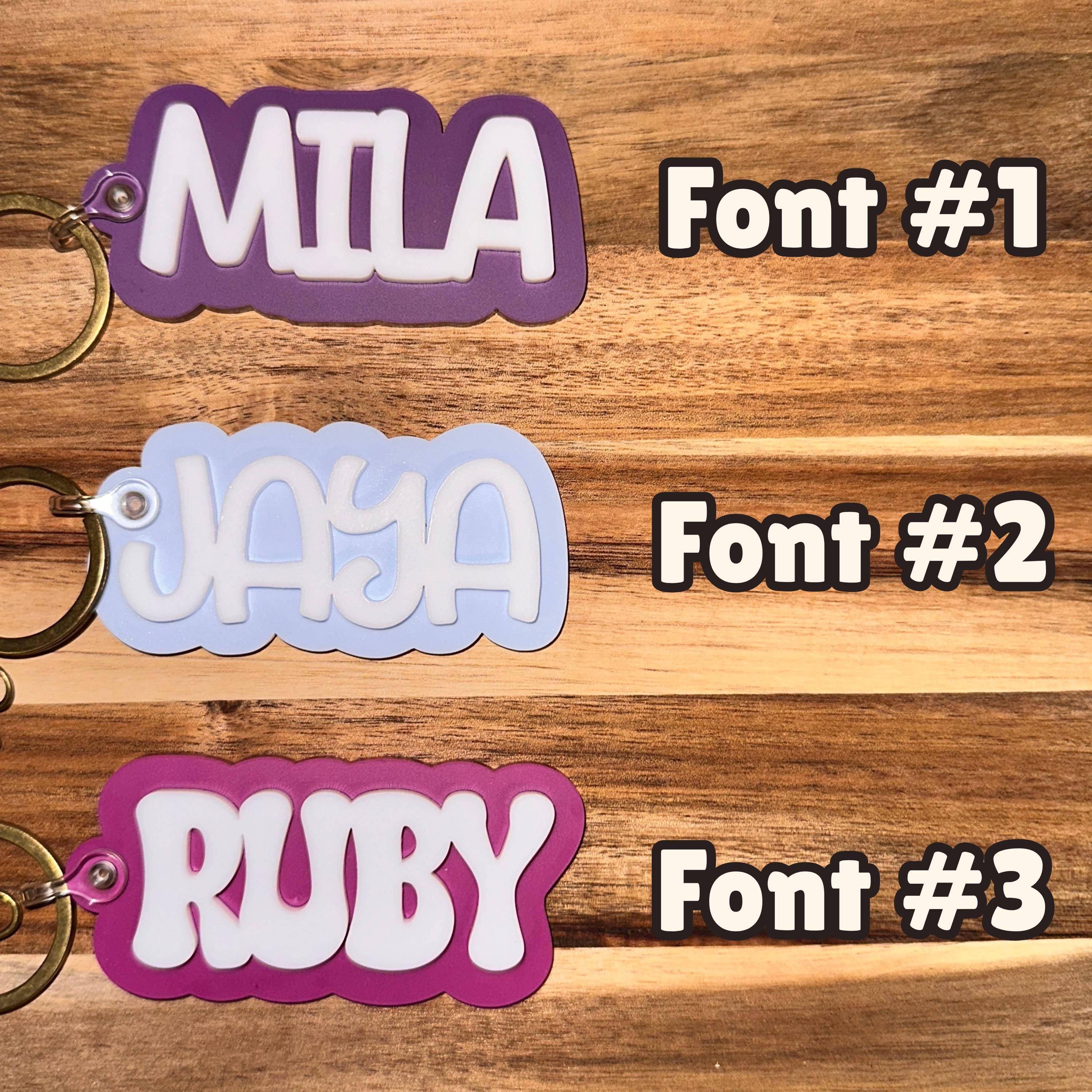 Personalized Acrylic Backpack Tag: Custom Name, School Bag Luggage Tag view 3