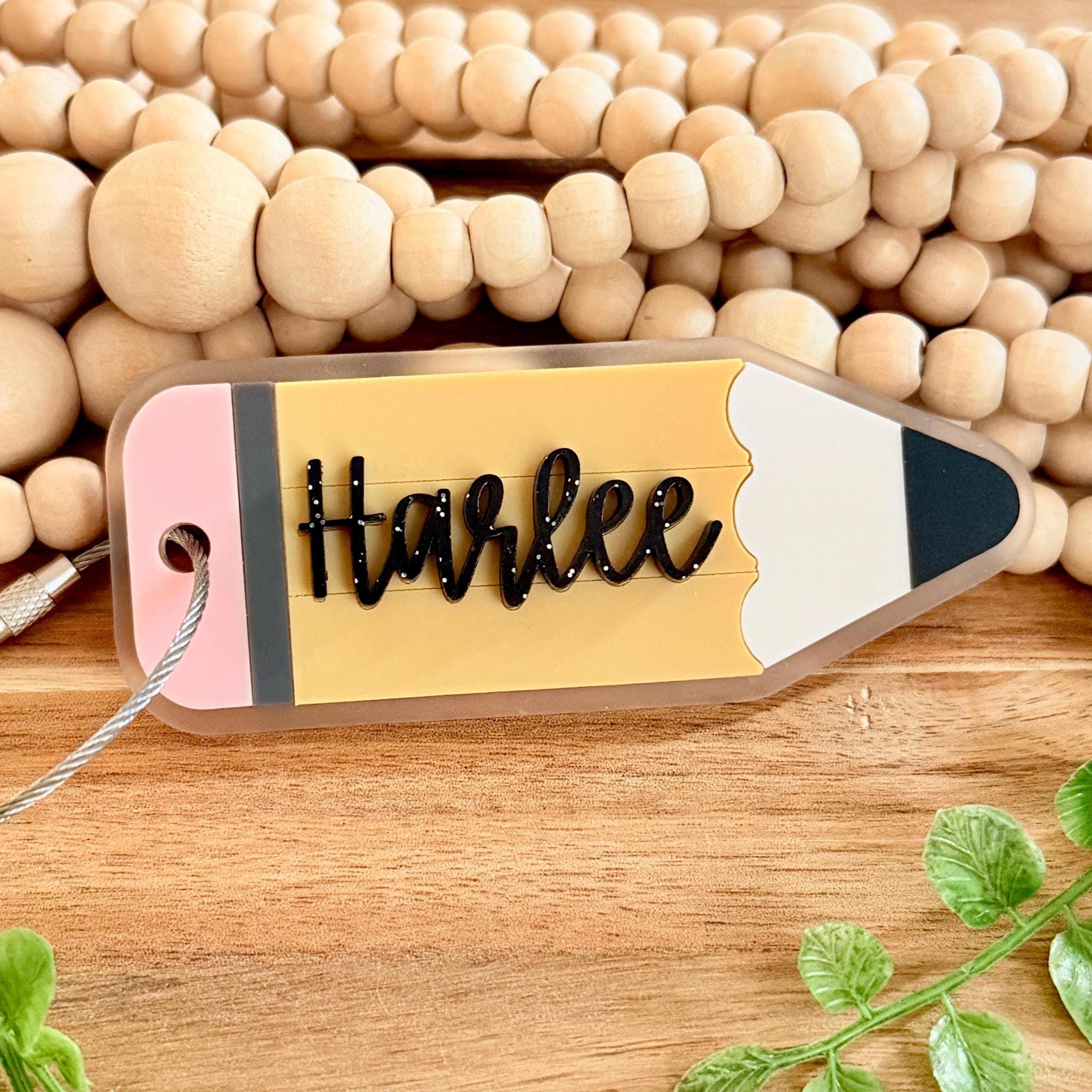 Personalized Pencil Bag Tag Custom Name Backpack Tag view 1