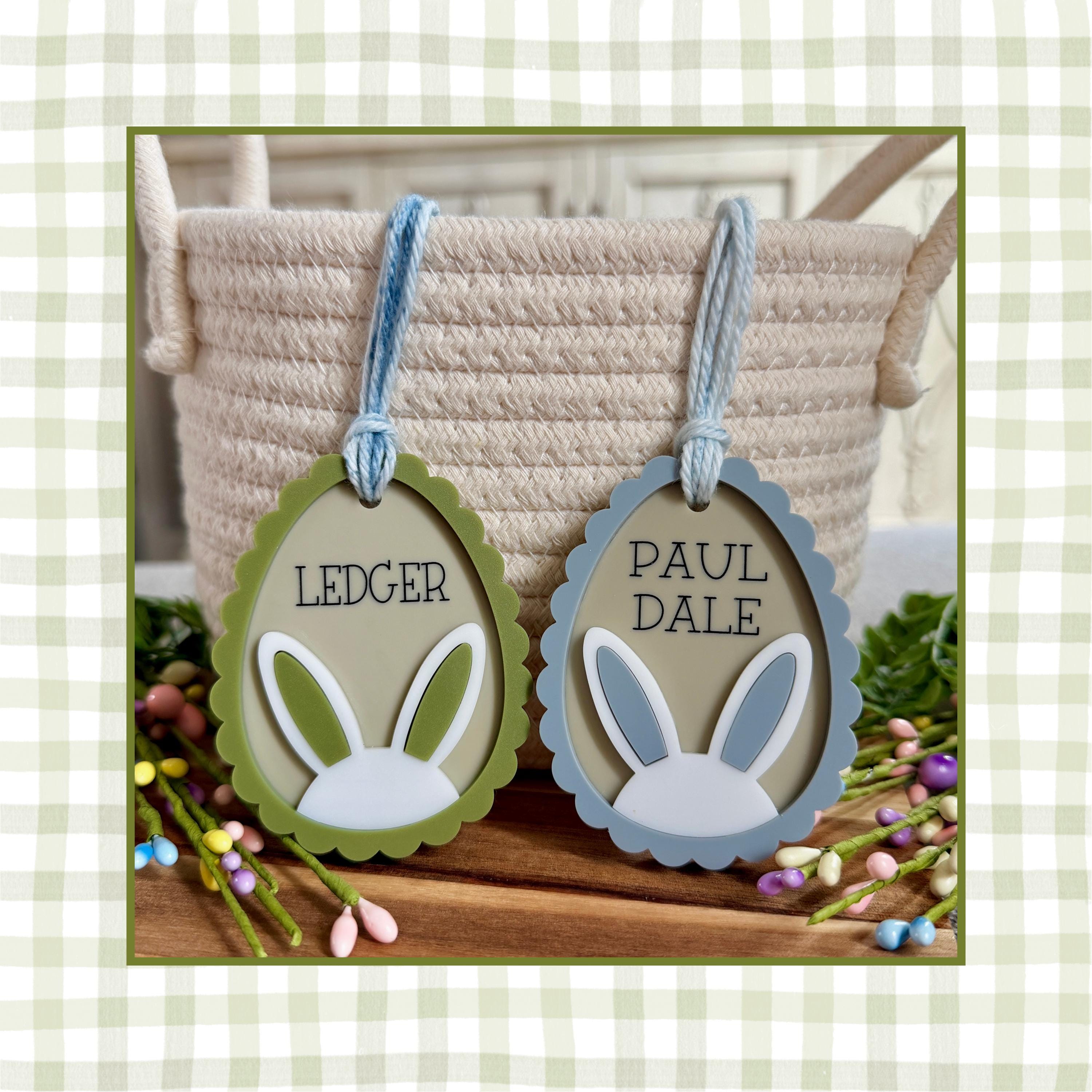 Personalized Bunny Basket Tag view 1