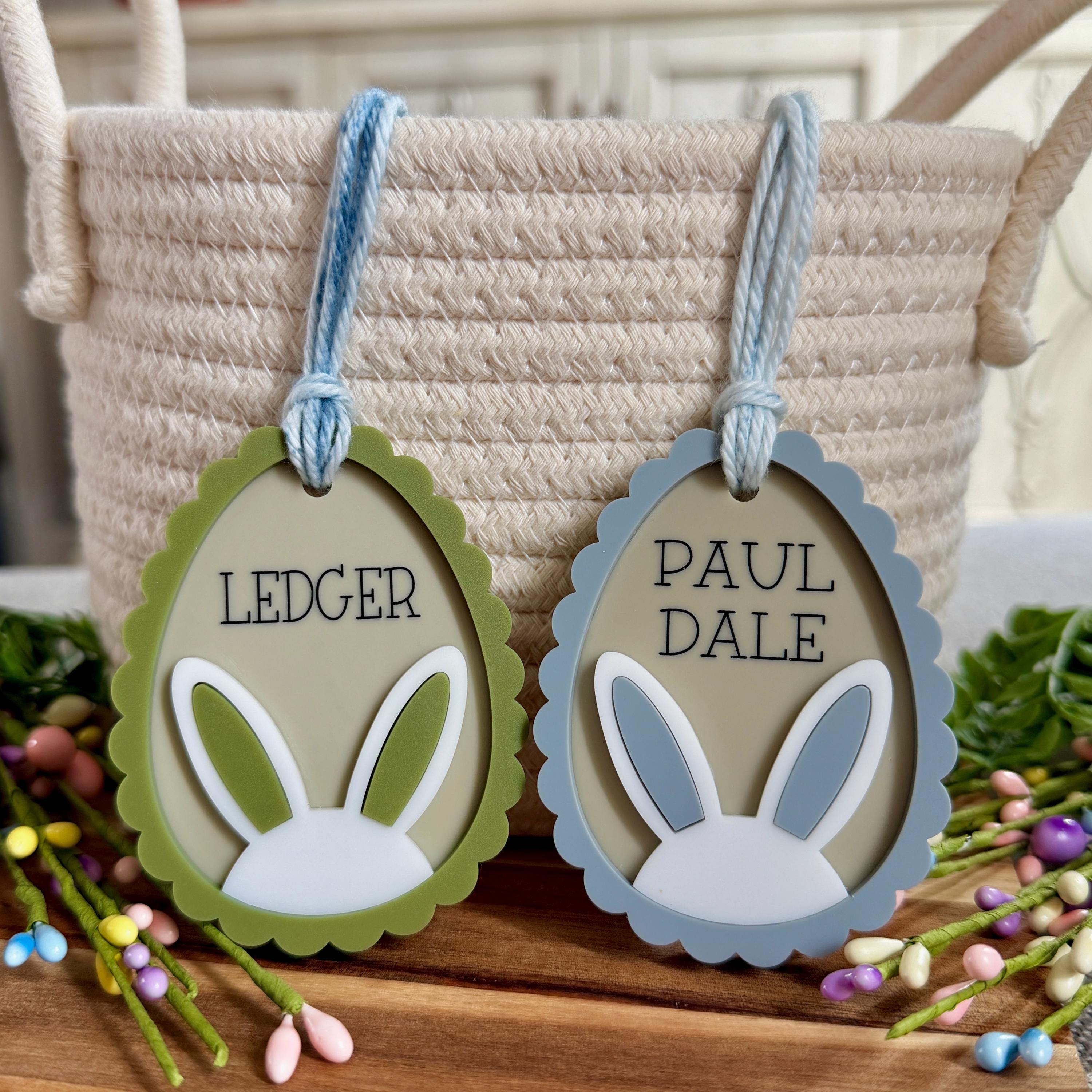 Personalized Bunny Basket Tag view 2