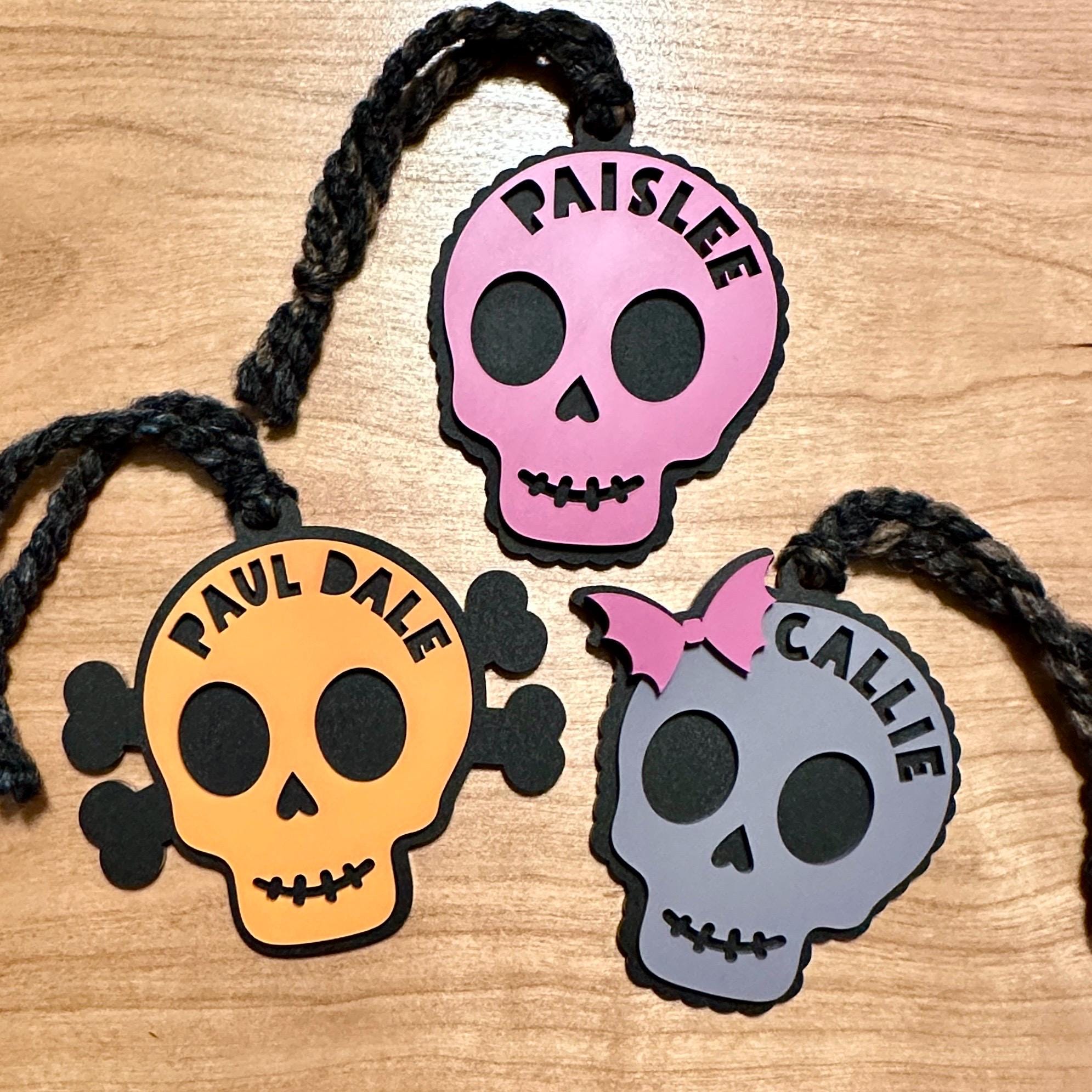 Halloween Basket Tag Boo Basket Tag Acrylic Skeleton...