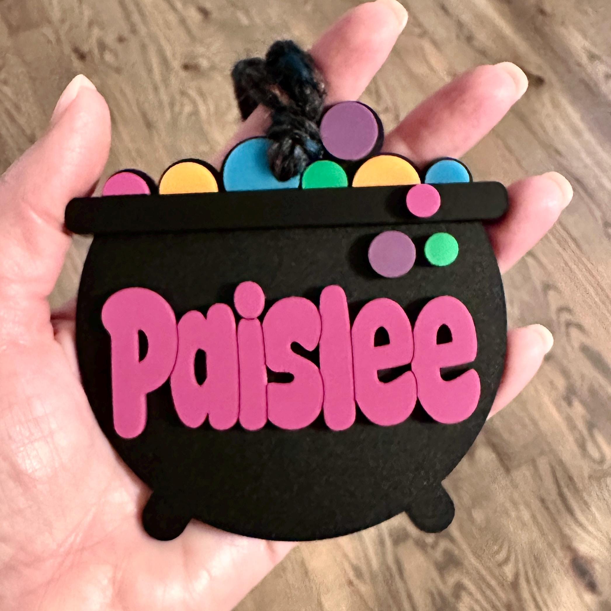 Halloween Basket Tag Boo Basket Tag Acrylic Cauldron...