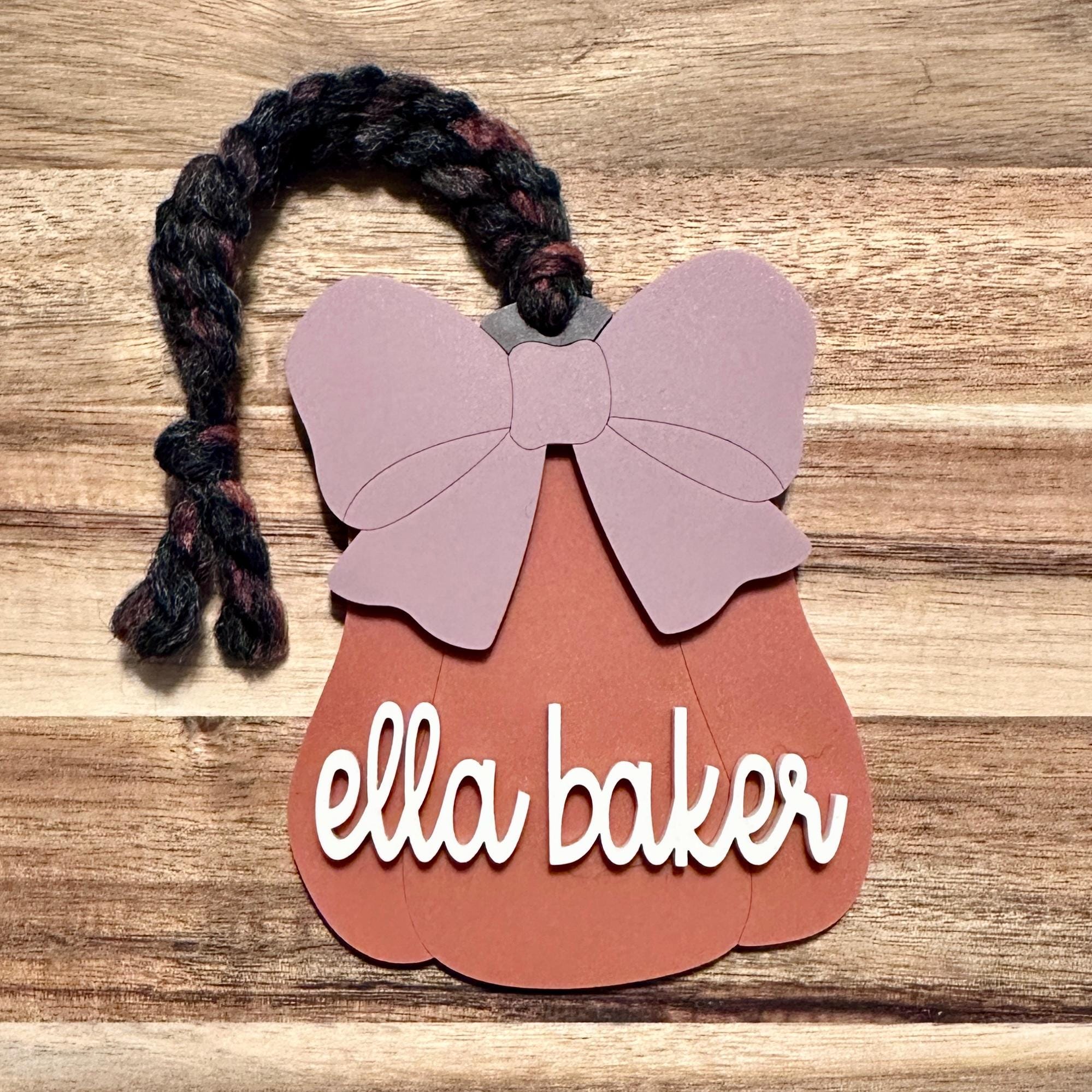 Halloween Basket Tag Boo Basket Tag Acrylic Pumpkin Tag Personalized Boo Basket Tag Custom Halloween Tag Spooky Season Tag Trick Treat Tag view 2