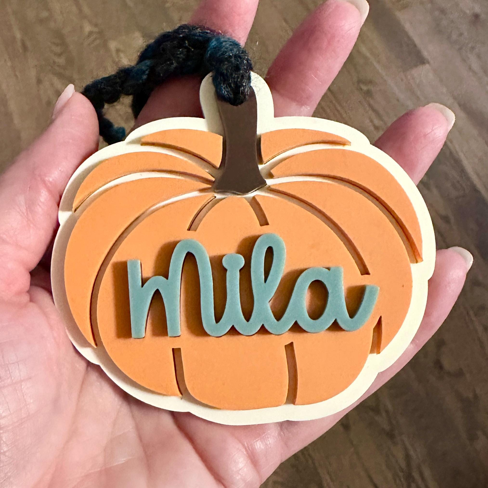 Halloween Basket Tag Boo Basket Tag Acrylic Pumpkin Tag Personalized Boo Basket Tag Custom Halloween Tag Spooky Season Tag Trick Treat Tag view 2