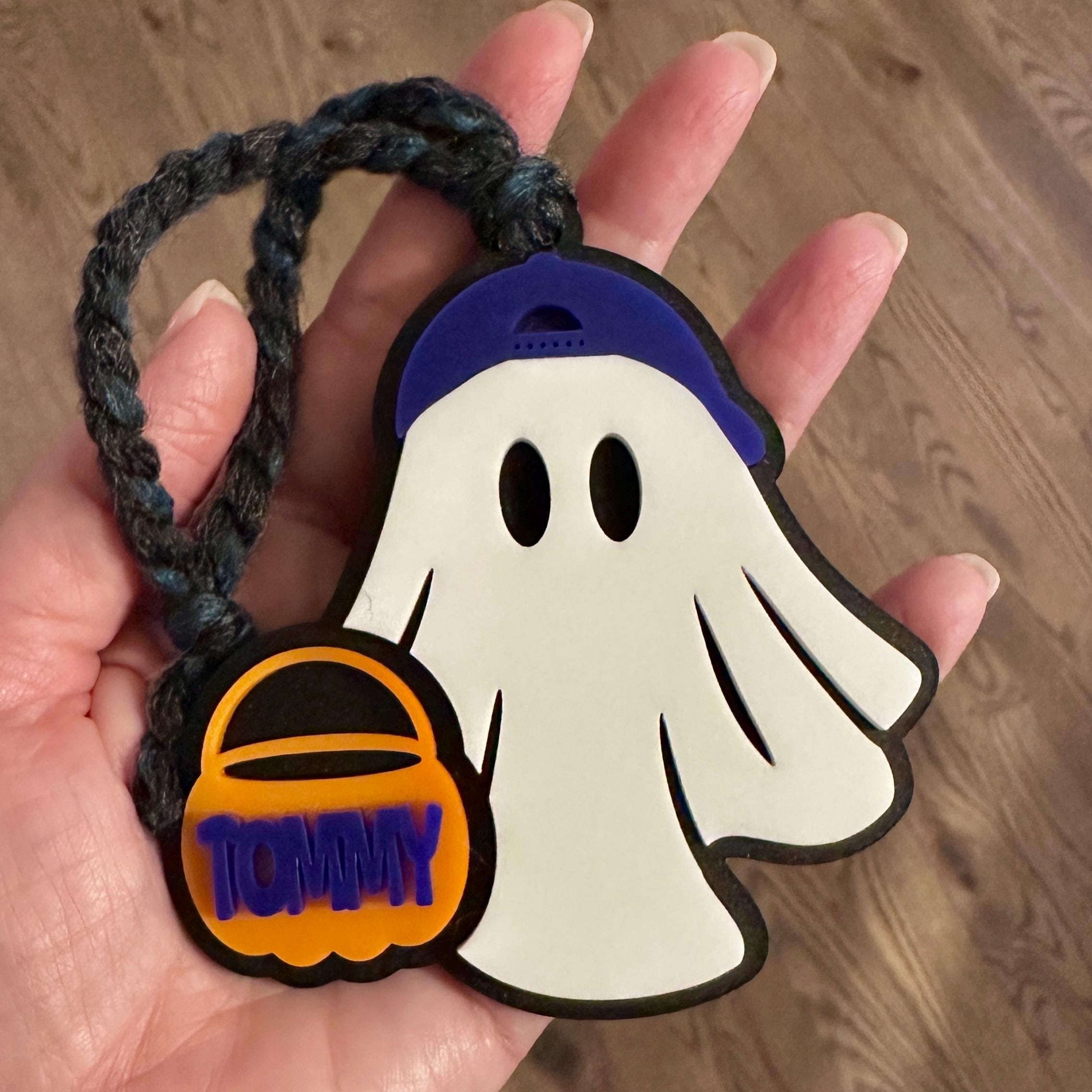 Halloween Basket Tag Boo Basket Tag Acrylic Ghost Tag...