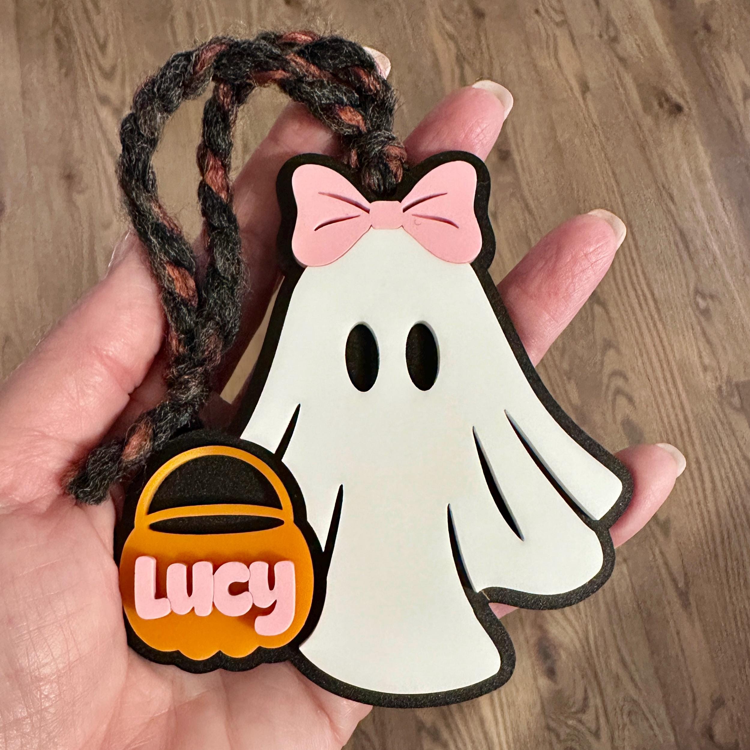 Halloween Basket Tag Boo Basket Tag Acrylic Ghost Tag...