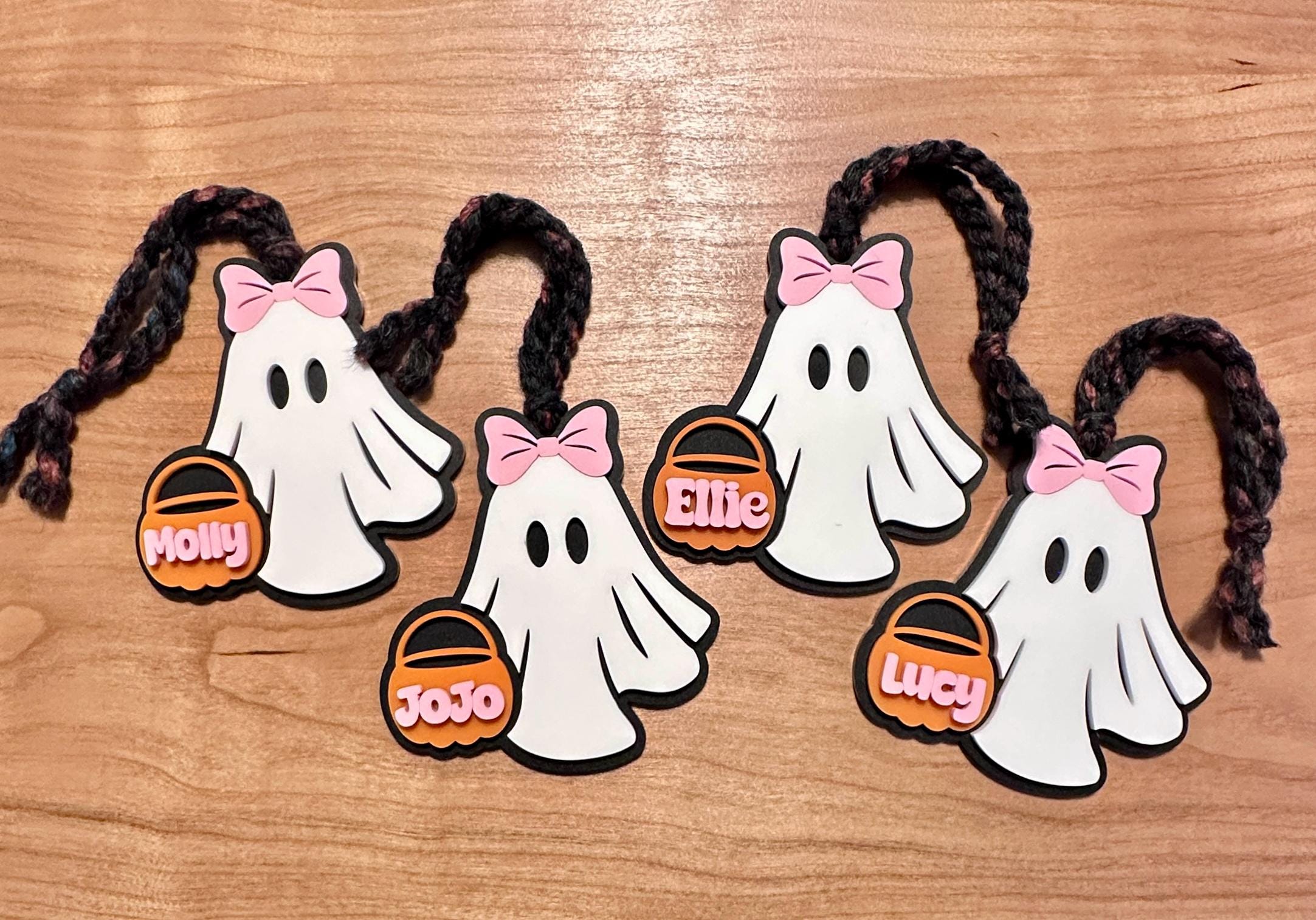 Halloween Basket Tag Boo Basket Tag Acrylic Ghost Tag Personalized Boo Basket Tag Custom Halloween Tag Spooky Season Tag Trick Treat Tag view 5