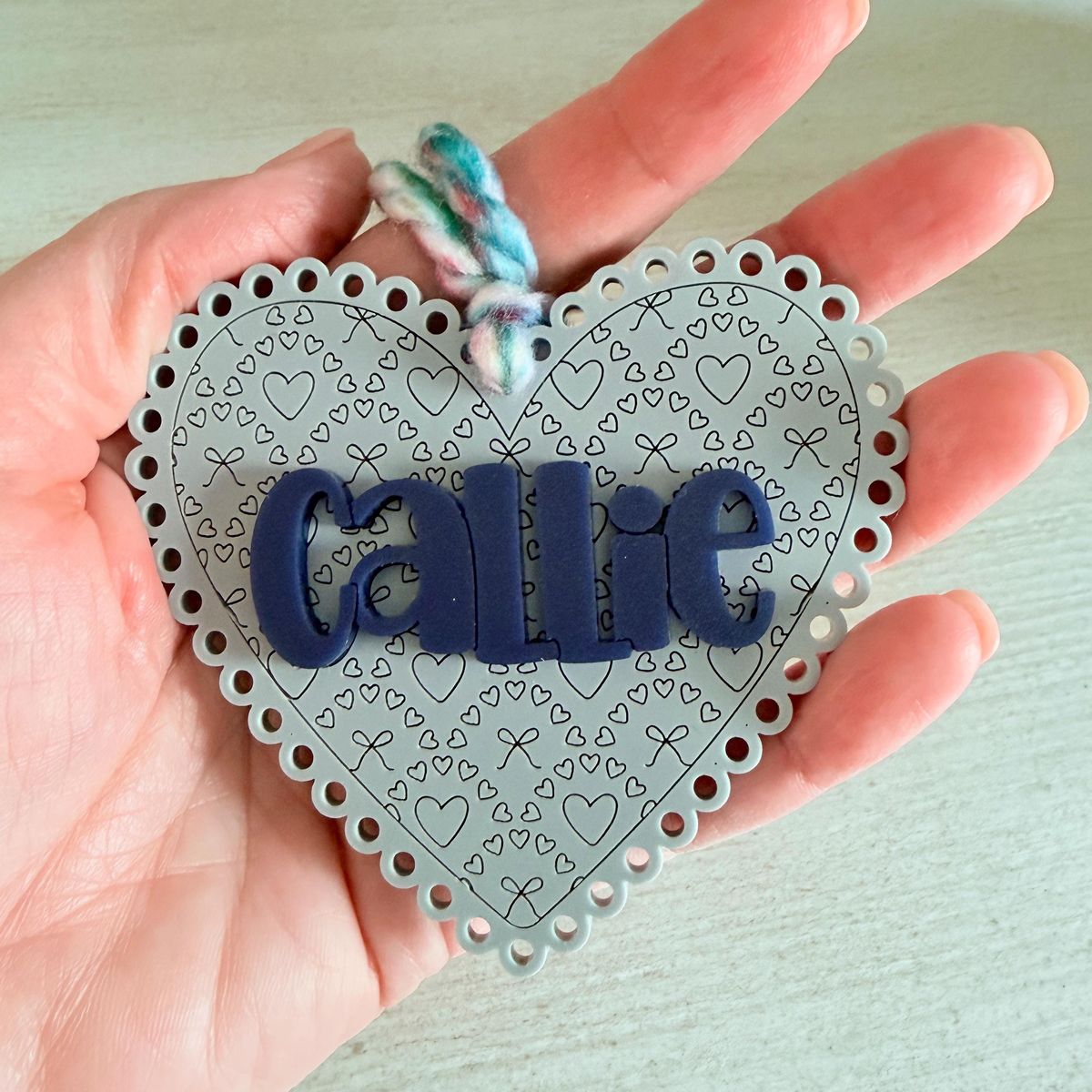 Hand Drawn Design Heart Personalized Valentines Day Tag